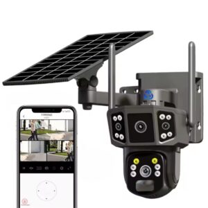 Solar CCTV Camera – 3 Lens Model