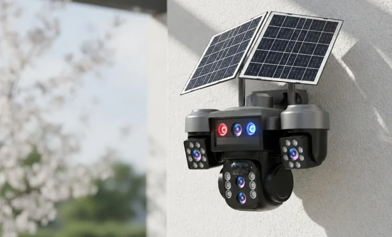 3 Lens Solar Camera — 3-Direction Coverage Without Wiring